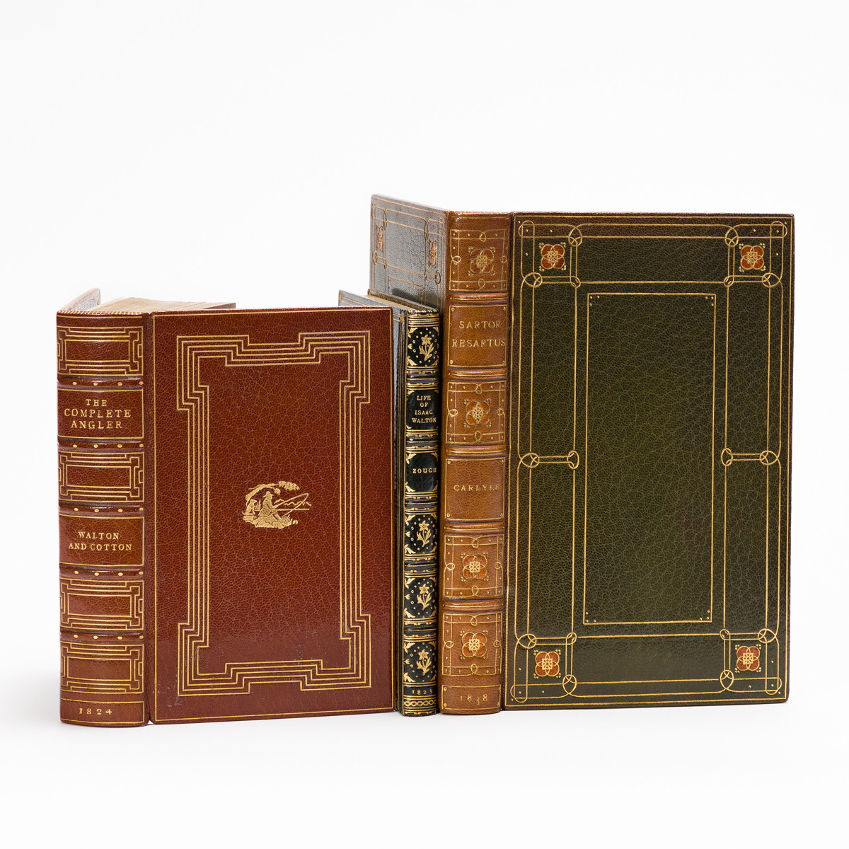 Fine Bindings, 19th Century, Three Volumes.